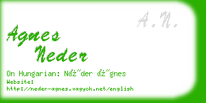 agnes neder business card